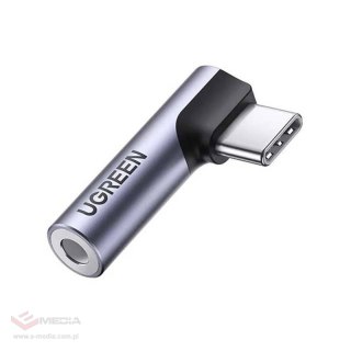 Adapter audio UGREEN AV154 USB-C do mini jack 3.5mm (szary)