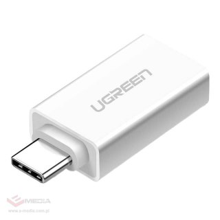 Adapter USB-A 3.0 do USB-C 3.1 UGREEN 	US-173 (biały)