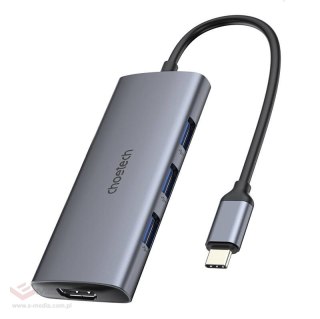 Adapter 7w1 Choetech HUB-M19 USB-C (srebrny)