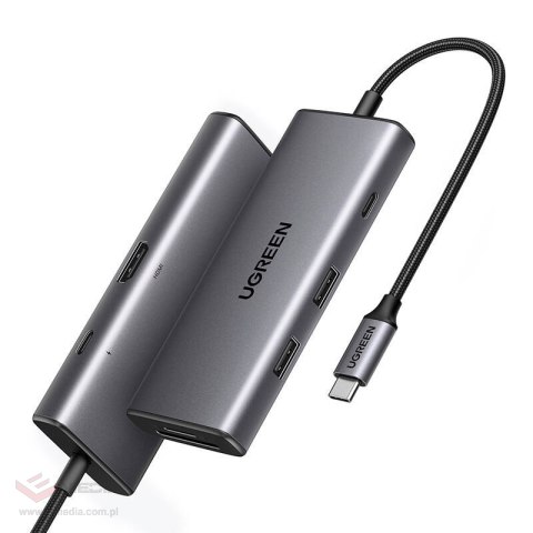 Adapter / Hub 7w1 UGREEN Revodok Pro USB do 2x USB-A 3.2, USB-C 3.2, SD/TF, PD