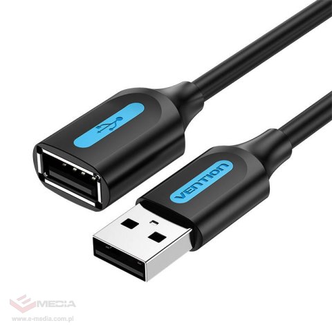 Kabel przedłużający USB 2.0 męski do żeński Vention CBIBG 1,5m (czarny)