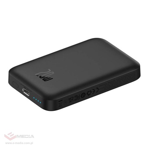 Mini bezprzewodowy PowerBank Baseus 20W (czarny)