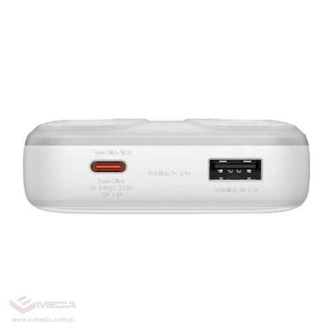 Powerbank Baseus Comet 20000mAh, USB do USB-C, 22.5W (biały)