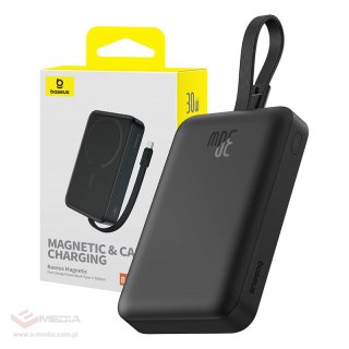 Powerbank magnetyczny Baseus Magnetic Mini 10000mAh, USB-C 30W MagSafe (czarny)