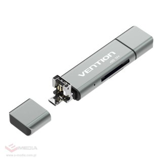 Wielofunkcyjny czytnik kart USB2.0 Vention CCJH0 szary