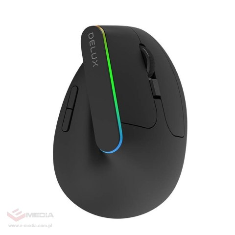 Bezprzewodowa mysz pionowa Delux M618DB BT/2.4G 4000DPI RGB