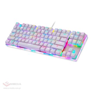 Klawiatura mechaniczna gamingowa Motospeed K87S RGB (biała)