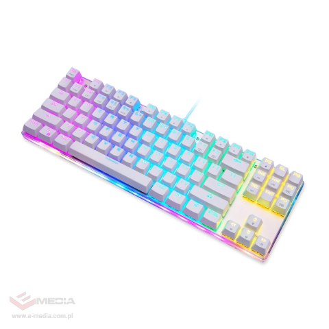 Klawiatura mechaniczna gamingowa Motospeed K87S RGB (biała)