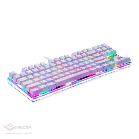 Klawiatura mechaniczna gamingowa Motospeed K87S RGB (biała)