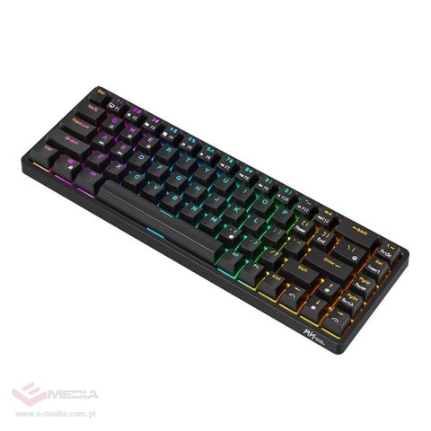 Bezprzewodowa klawiatura mechaniczna Royal Kludge RK837 RGB, Brown switch (czarna)