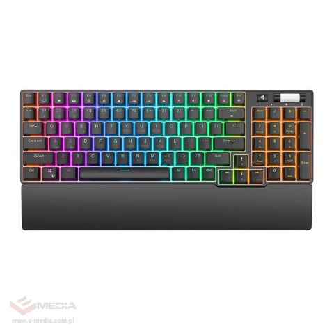 Bezprzewodowa klawiatura mechaniczna Royal Kludge RK96 RGB, Brown switch (czarna)