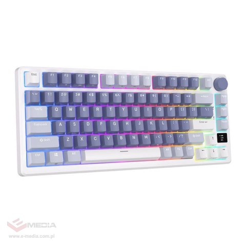 Bezprzewodowa klawiatura mechaniczna Royal Kludge RKM75 RGB, Silver switch (niebieska)