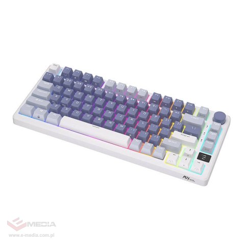 Bezprzewodowa klawiatura mechaniczna Royal Kludge RKM75 RGB, Silver switch (niebieska)