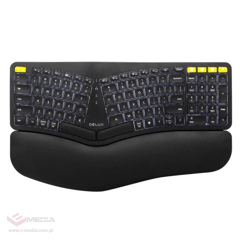 Klawiatura ergonomiczna Delux GM902PRO BT+2.4G