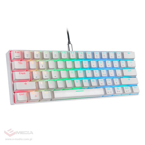 Klawiatura mechaniczna Motospeed CK61 RGB (biała)