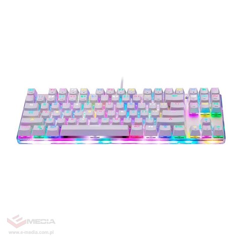 Klawiatura mechaniczna gamingowa Motospeed K87S RGB (biała)