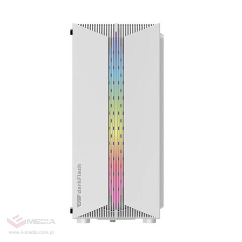 Obudowa komputerowa Darkflash DK151 LED (biała) + 3 wentylatory RGB