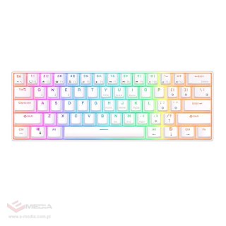 Klawiatura mechaniczna Royal Kludge RK61 RGB, red switch (biała)