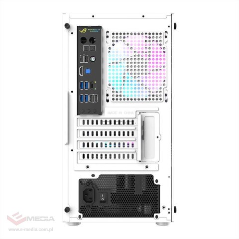 Obudowa komputerowa Aigo AL390 + wentylator RGB (biała)