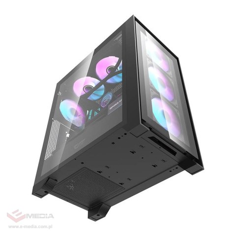 Obudowa komputerowa Darkflash DRX70 GLASS (czarna) + 4 wentylatory RGB