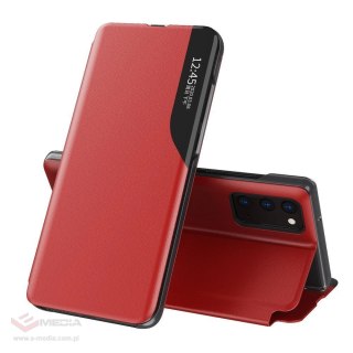 Eco Leather View Case elegancki futerał etui z klapką i funkcją podstawki Samsung Galaxy A52s 5G / A52 5G / A52 4G czerwony