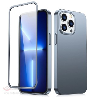 Joyroom 360 Full Case etui pokrowiec do iPhone 13 Pro obudowa na tył i przód + szkło hartowane szary (JR-BP935 tranish)