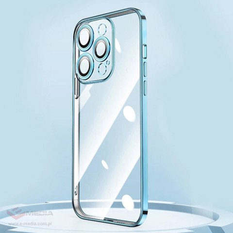 Joyroom Chery Mirror Case etui pokrowiec do iPhone 13 Pro obudowa z metaliczną ramką srebrny (JR-BP908 silver)