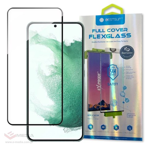 Bestsuit 3D Edge Nano Flexi Glass folia szklana szkło hartowane na cały ekran z ramką Samsung Galaxy S22+ (S22 Plus) przezroczys