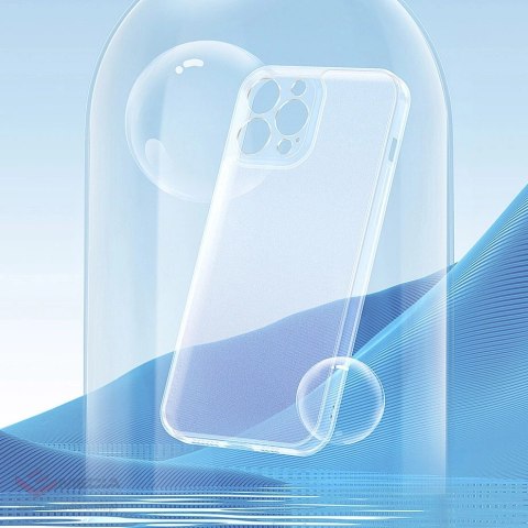 Baseus Frosted Glass Case etui pokrowiec do iPhone 13 Pro sztywna obudowa z żelową ramką czarny (ARWS001001)