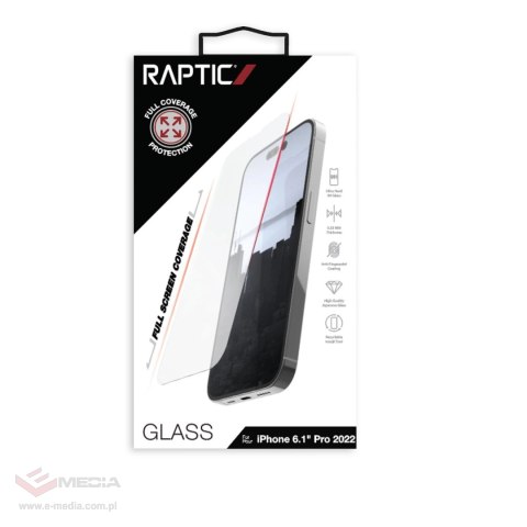 Raptic X-Doria Full Glass szkło hartowane iPhone 14 Pro na cały ekran