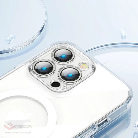 Joyroom 14D Magnetic Case magnetyczne etui do iPhone 14 kompatybilne z MagSafe przezroczysty (JR-14D5)