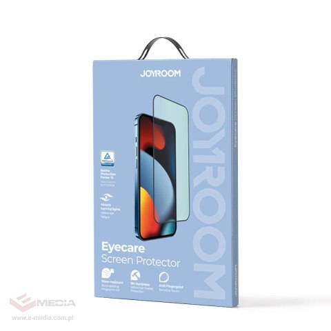 Joyroom Knight zielone szkło do iPhone 14 Pro z filtrem Anti Blue Light na cały ekran (JR-G02)