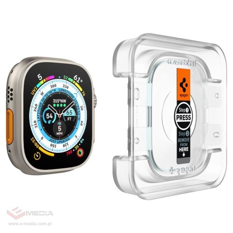 Szkło hartowane Spigen Glas.tR EZ Fit na Apple Watch Ultra (49 mm) - 2 szt.