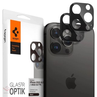 Osłona aparatu Spigen Optik.tR Camera Protector na iPhone 14 Pro / Pro Max / 15 Pro / Pro Max / 16 Pro / Pro Max- czarna 2 szt.