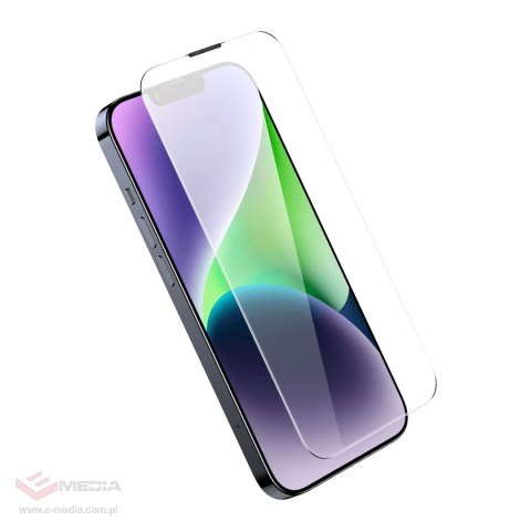 Baseus szkło hartowane do iPhone 14 Plus / 13 Pro Max na cały ekran z osłoną na głośnik 0.4mm + zestaw montażowy