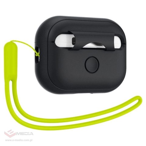 Etui Spigen Silicone Fit Strap na Apple AirPods Pro 1 / 2 - czarno-zielone