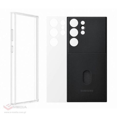 Samsung Frame Cover etui Samsung Galaxy S23 Ultra pokrowiec z wymiennymi pleckami czarne (EF-MS918CBEGWW)