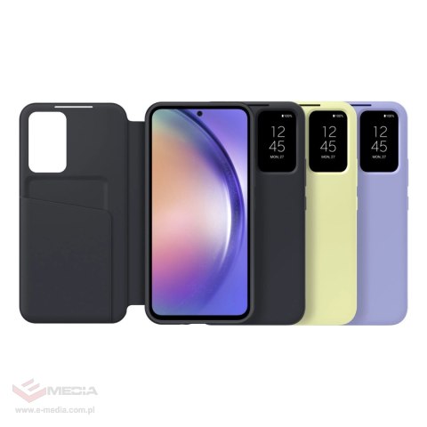 Samsung Smart View Wallet Case etui Samsung Galaxy A54 5G pokrowiec z inteligentną klapką okienkiem portfel na kartę czarne (EF-