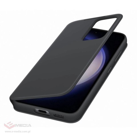 Samsung Smart View Wallet Case etui Samsung Galaxy S23 pokrowiec z inteligentną klapką okienkiem portfel na kartę czarne (EF-ZS9