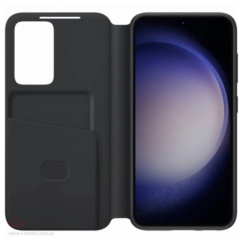 Samsung Smart View Wallet Case etui Samsung Galaxy S23 pokrowiec z inteligentną klapką okienkiem portfel na kartę czarne (EF-ZS9