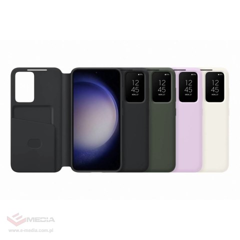 Samsung Smart View Wallet Case etui Samsung Galaxy S23 pokrowiec z inteligentną klapką okienkiem portfel na kartę czarne (EF-ZS9