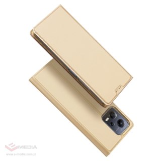 Dux Ducis Skin Pro etui do Xiaomi Redmi Note 12 5G / Poco X5 5G pokrowiec z klapką portfel na kartę podstawka złote