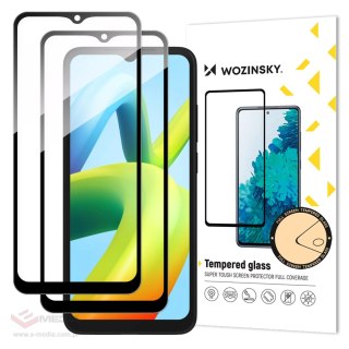 Wozinsky Full Glue Tempered Glass 2x szkło hartowane do Xiaomi Redmi A2 / Redmi A1 9H na cały ekran z czarną ramką