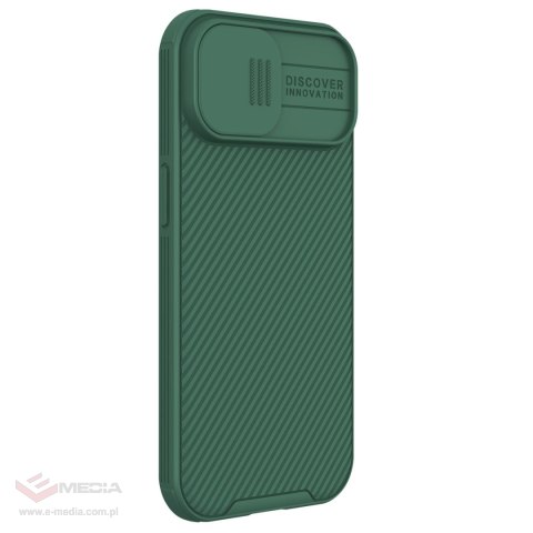 Pancerne etui Nillkin CamShield Pro Magnetic Case do iPhone 15 z osłoną na aparat - zielony