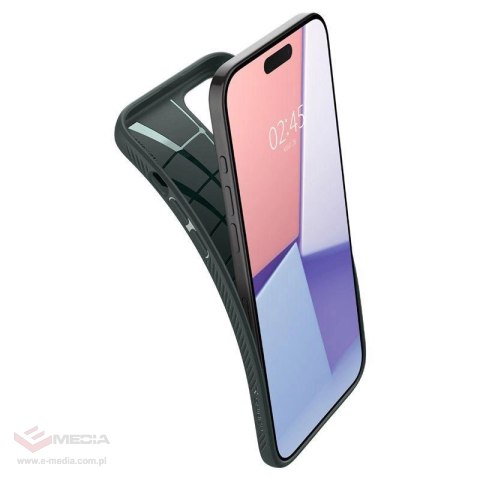 Etui Spigen Liquid Air na iPhone 15 Pro - ciemnozielone