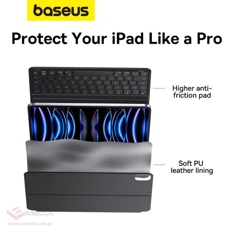 Etui z klawiaturą Baseus Brilliance Series na iPad Pro 12.9'' (2022/2021/2020/2019) + kabel USB-C - czarne