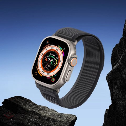 Sportowy pasek na rzepy do Apple Watch 9 / 8 / 7 / 6 / SE / 5 / 4 / 3 / 2 / 1 (38, 40, 41 mm) Dux Ducis Strap YJ Version - czarn