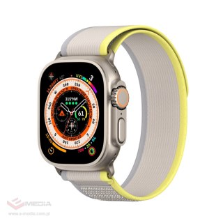 Sportowy pasek na rzepy do Apple Watch 9 / 8 / 7 / 6 / SE / 5 / 4 / 3 / 2 / 1 (38, 40, 41 mm) Dux Ducis Strap YJ Version - żółto