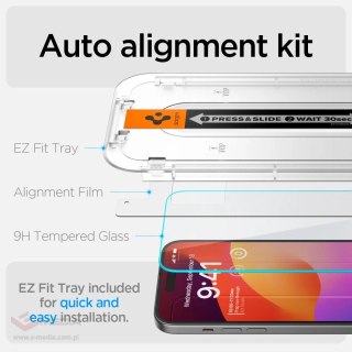 Szkło hartowane Spigen Glas.tR EZ Fit na iPhone 15 / 16 - 2 szt.