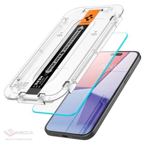 Szkło hartowane Spigen Glas.tR EZ Fit na iPhone 15 / 16 - 2 szt.